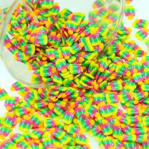 Tiny Polymer Clay Fake Summer Candy Lollipop Sprinkles|Polymer Clay Party Decoration Confetti|Slime fillers