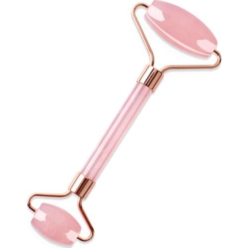 Natural Rose Quartz Massage Stone Face Slimming Tool Facial Rollers Wrinkle Remover Roller For Skin Care Anti Cellulite Beauty