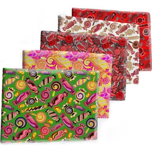 Cartoon Candy Design Printed Bullet Textured Liverpool Patchwork Tissue Kids home textile 50*145cm