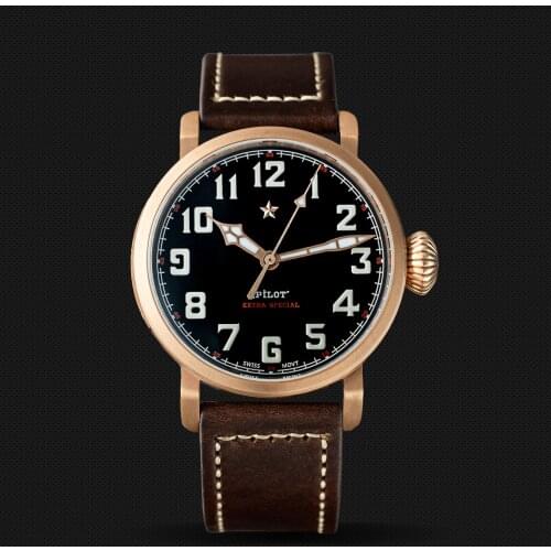 SEESTERN Men's Watch With Leather Strap