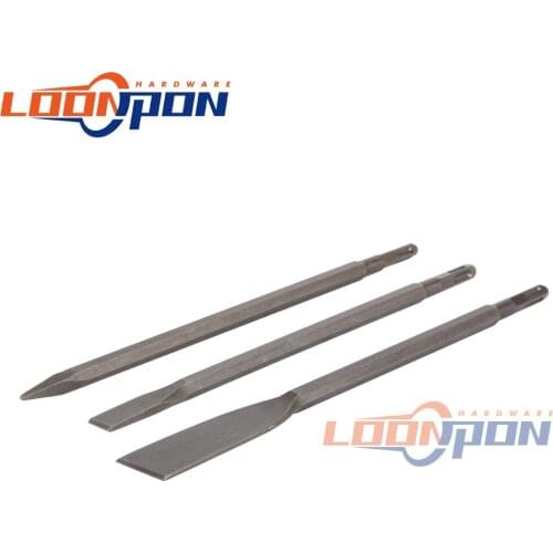 40CR Steel Hammer Chisel Pointed/Flat /Widen Flat Type for Concrete/Brick/Wall/Tile Slotting Drilling 400mm 1Pc