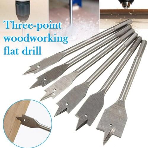 6-20mm Woodworking Flat Drill Bit Titanium Plated Three-Point Bit Hexagonal Handle Woodworking Drill Bit