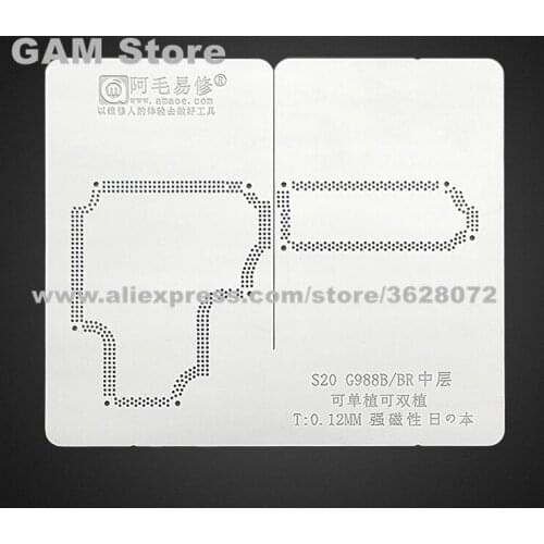 For Samsung S20 G988B G988BR Middler Layer BGA Stencil Reball Solder Board Tin Plant Net Amaoe Rework Heat Steel Mesh Template