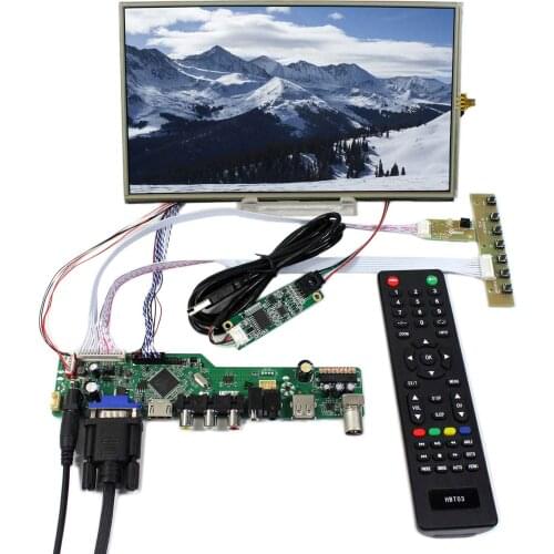 TV HD MI VGA AV USB LCD Controller Board 10.1inch 1366X768 B101XAN01 Touch LCD Screen