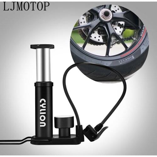 Ultra-light motorcycle Bicycle Pump Foot Activated Pump Tyre Inflator Pressure Gauge Inflation Needle Inflatable Device Valve