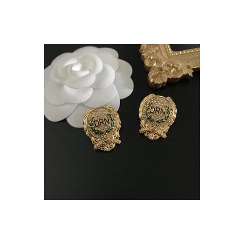 Medieval series Vintage badge earrings