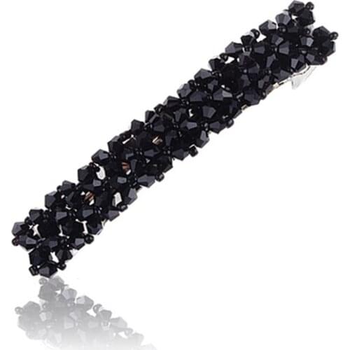 6 patterns Shining Acrylic Beads Barrettes Hair Clips Hairpins for Fashion Hair Jewelry Accessories for Women