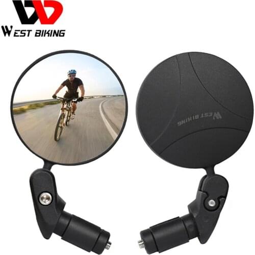 WEST BIKING 360 Rotate Bicycle Rearview Mirror Safety Cycing Rear View Mirror Bike Accessories For MTB Bike Handlebar Mirrors