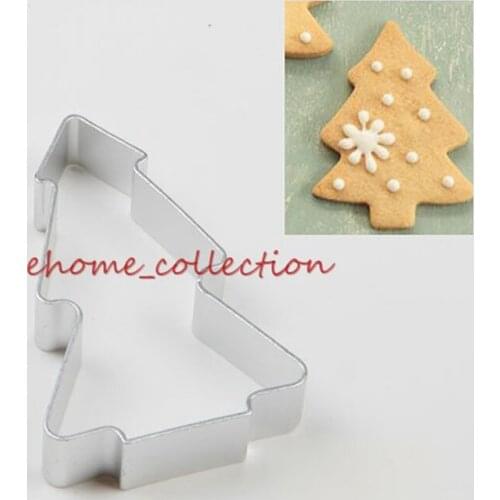 1Pcs Christmas Tree Shaped Aluminium Mold Buscuit Tools Cookie Cake Mold Jelly Pastry Baking Cutter Mould Tool soap mold