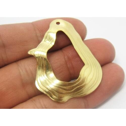 10pcs Brass pendant 40x32mm Irregular wavy circle shell raw brass earrings charms R559