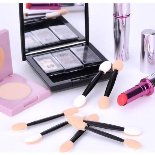 12PCS New Fashion Nail Mirror Powder Brushes Double Sided Eyeshadow Applicator Disposable Sponge Kit Cosmetic Supplies
