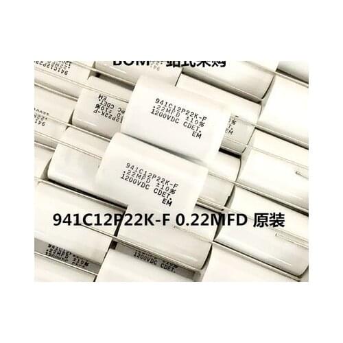2pcs/lot 941C12P22K-F 0.22UF 1200V .22MFD 1200VDC Non-inductive absorption capacitor New original