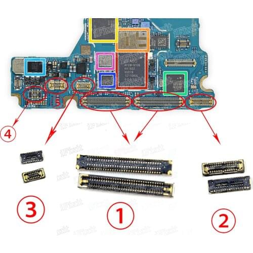 2pcs/lot LCD FPC Screen Connector battery plug USB board connector For Samsung Galaxy Note 10 plus N975 N975F N975F/DS N975U