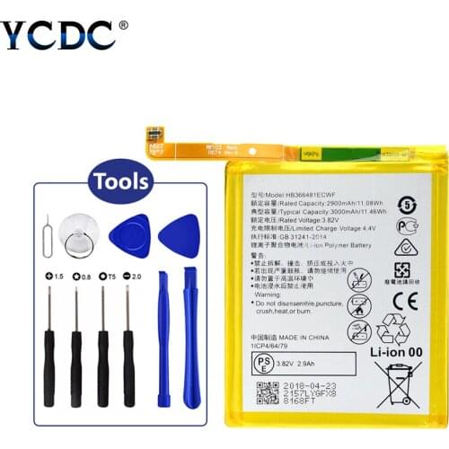 2019 100% Original YCDC Original HB366481ECWF Battery For Huawei P9 P10 P20 Lite G9 Honor 5C 8 + Tools Li-ion Lithium battery