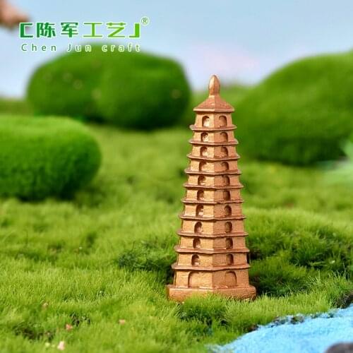 5.2cm Handmade Brass Chinese Style Tower craft retro Stupa Pagoda DIY ornament Miniature Fitting Pendant souvenir gift