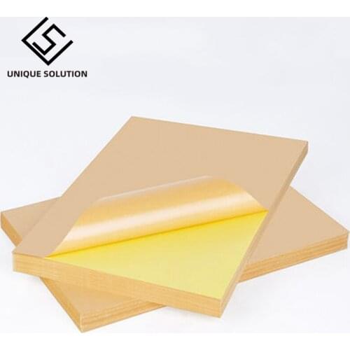50 sheets A4 Brown kraft paper stickers Self Adhesive Inkjet Laser A4 printing labels