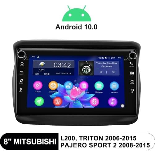 8 Inch Radio Tape Recorder Stereo Central Multimedia Android Auto For Mitsubishi L200 TRITON 2006-2015 Pajero Sport 2 2008-2015
