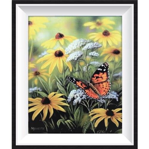 Diamond Painting Chrysanthemum Butterfly 5D Flower Insect Embroidery DIY Some AB Drill Mosaic HighQuality Rhinestone Kit Gift
