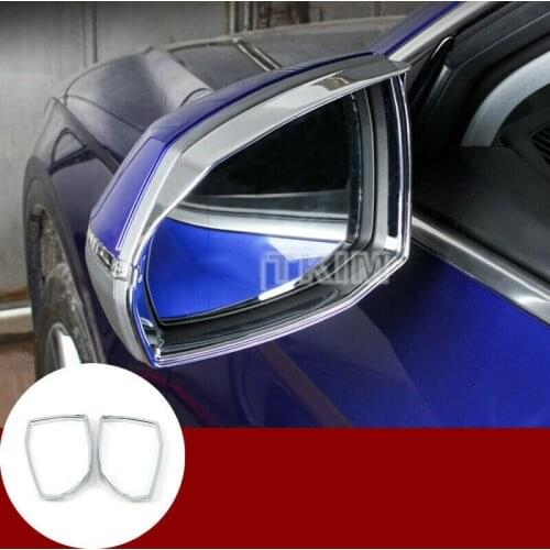 For Audi Q5 2017-2020 ABS Chrome Rearview Mirror Frame Cover Trim 2pcs Car Styling Accessories