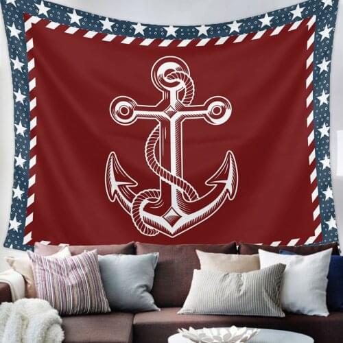 Flag Pentagram Anchor Tapestry Bedroom Home Decoration Wall Blanket Tapestry Bedroom Wall Hanging Yoga Mat