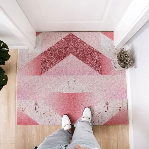Hot Sale Door mats Pink Leaves Home Bedroom Living Room Mat Carpet Outdoor Entrance Floor Door Mat Carpet Nordic Modern Style