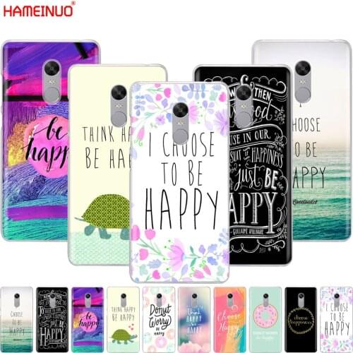 HAMEINUO Think Be Happy Choose Cover phone Case for Xiaomi redmi 5 4 1 1s 2 3 3s pro PLUS redmi note 4 4X 4A 5A