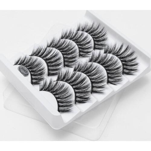 ISEEN 5 pairs 100% Handmade Long Lashes Natural False Eyelashes Lashes Soft & thick Eyelash Extension Makeup Beauty Tools