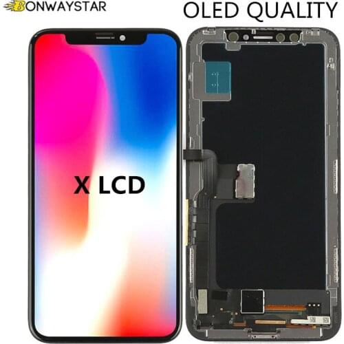 Grade For iPhone X LCD Display For iphone X AMOLED OEM Touch Screen With Digitizer Replacement Assembly Parts Black+glass+tools