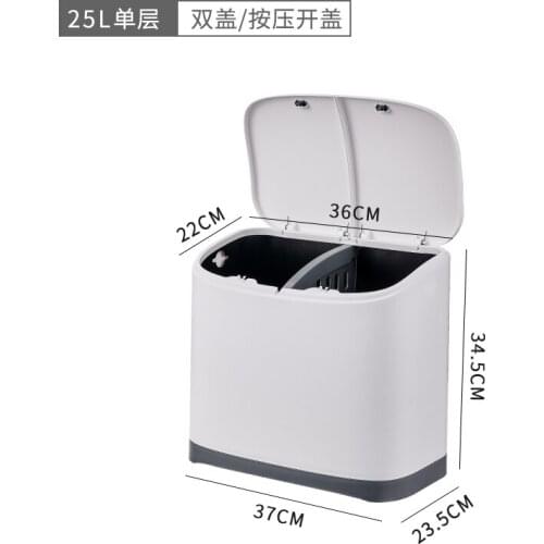 Poubelle De Cuisine Kitchen Waste Sorting Bins Cover Classified Dustbin Storage Bucket Cubos De Basura Cocina Reciclar trash can