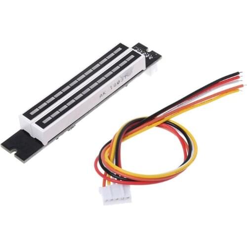 Mini Dual 12-bit Music Level Indicator Adjustable Light Speed VU Meter Stereo Amplifier Board With AGC Mode
