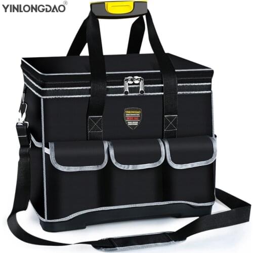 YINONGDAO Multi-Function Tool Bag 1680D Oxford Cloth Electrician Bag, Multi-Pocket Waterproof Anti-Fall Storage Bag