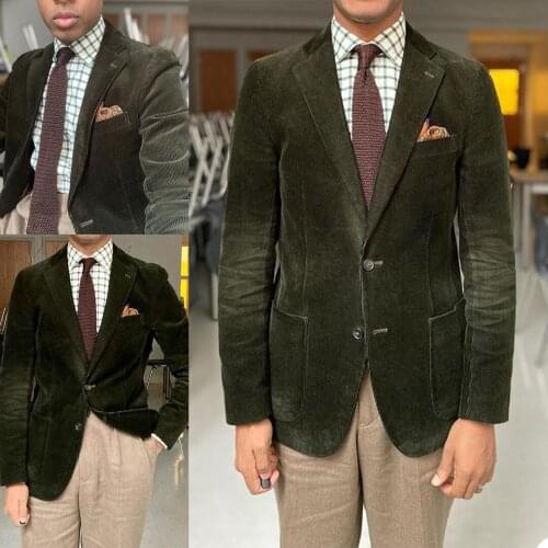 England Style Men Tuxedos High Quality Handsome Two Button Blazer Smart Casual Business Wedding Party Groom Suit Coat 1 Piece