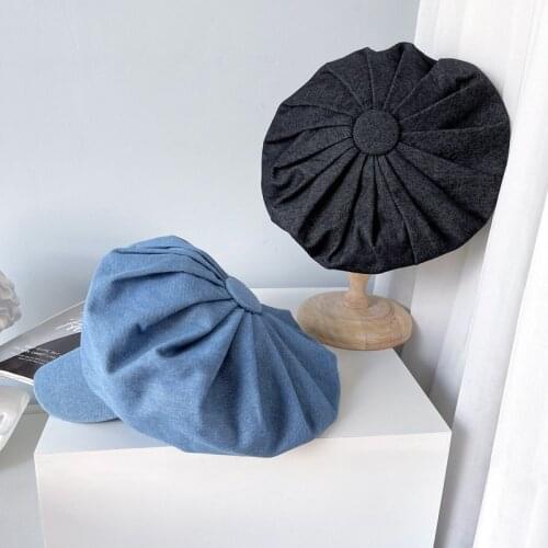 202107-XX new japan style Fashion clouds fold style street newsboy cap leisure lady Octagonal hat men women visors cap