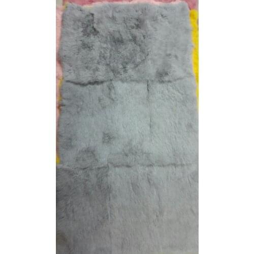 Genuine Dyed gray plate rabbit fur 50CM*110CM piece