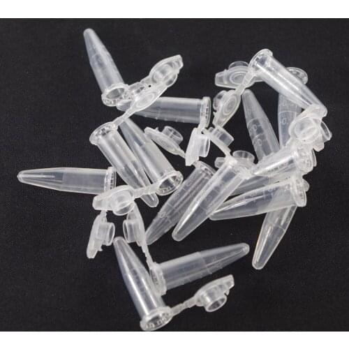 Plastic test tubes centrifuge tubes 0.5ml V-bottom lot10