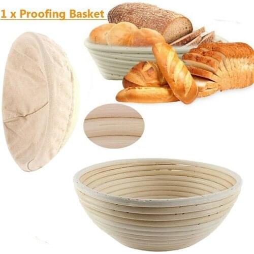 Rattan Bread Proofing Basket Round Sourdough Baking Baskets Wicker Dough Fermentation Basket Kit for Professional Home Bakers