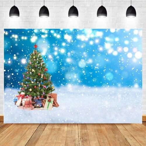 Christmas Winter Gifts Tree Snow Snowflake Backdrop Photography Backdrops Photographic Background For Photo Studio Prop