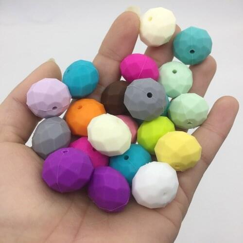 50PCS Geomtric stone Silicone loose beads ,baby loose bead ,20mm silicone beads