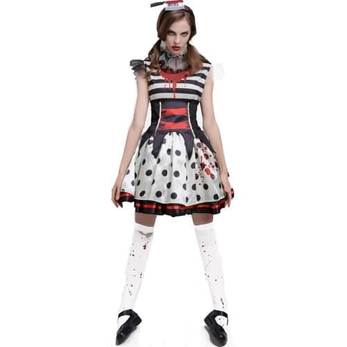 Scary Horror Halloween Cosplay Costume Carnival Women Zombie Ghost Bride Vampire Devil Witcher Dress Party Stage Clothing
