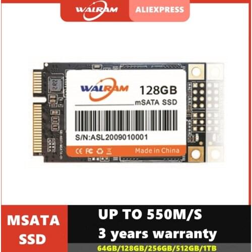 Walram mSATA SSD 128gb 256gb 512GB mSATA SSD 1TB 2TB HDD For computer 3x5cm Internal Solid State hard Drive for hp laptop