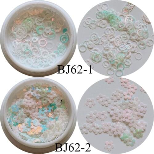 1 Jar Nail Art Circle and Flower Shape Glitter in Jars Nail Art Glitter Nail Art Deco BJ62