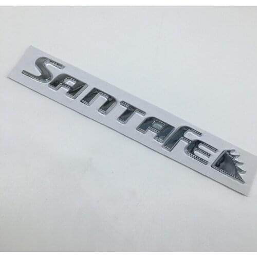 1pcs ABS SANTAFE SANTA FE car Letter Rear trunk Decals Emblem badge sticker Decal Car styling auto Accessories