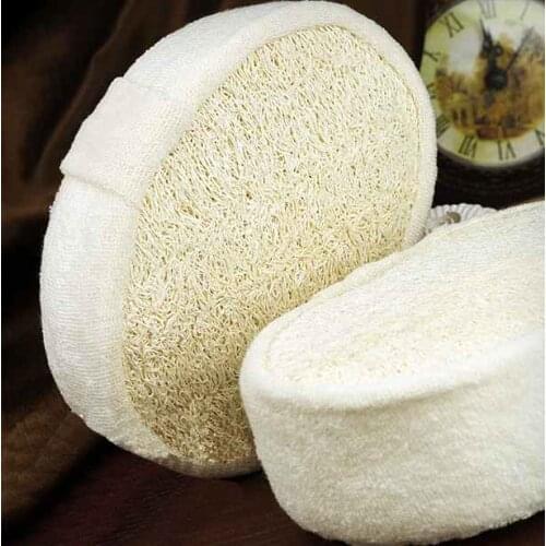 1PCS Soft Fresh Natural Loofah Luffa Sponge Shower Spa Body Scrubber Exfoliator Bathing Massage Brush 0307 Pad Beige