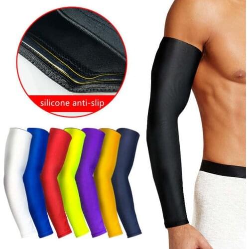 1PC Breathable Arm Warmers UV Protection Running Cycling Arm Sleeves Basketball Elbow Pad Fitness Sports Arm Warmer Cover Cuff