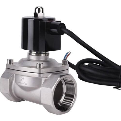 2" Normally Closed 304 Stainless Steel IP68 Waterproof Fountain Solenoid Valve 110V 24V 12V 24v For Underwater