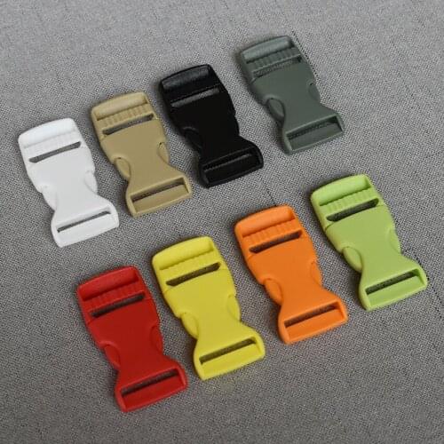 20 Pcs/Lot 25mm Colourful Plastic Release Buckle Strap For Bag Dog Collar Necklace Bracelet Paracord Sewing Accessory