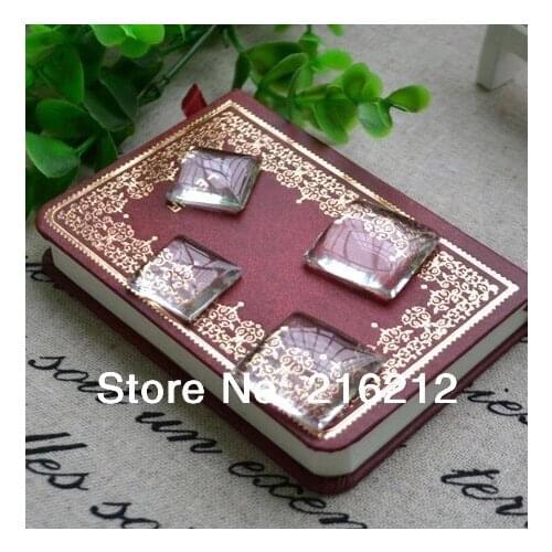 3000 pcs clear square epoxy sticker 1 inch 3D crystal Bottle caps tetragonum sticker
