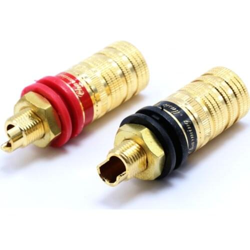 4pcs CMC-838-S-G CMC Gold Plated Speaker Binding Post,banana plug socket,Amplifter Binding post