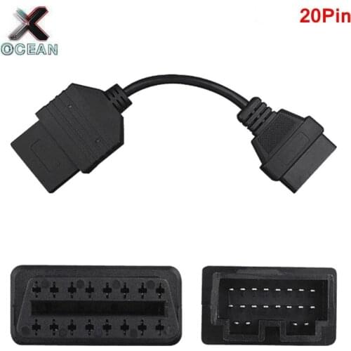 5pcs New Arrival for KIA sportage Diagnostic Cable 20pin to OBD 2 16pin Car Diagnostics Adapter 20 pin for KIA 20pin OBD2 Car