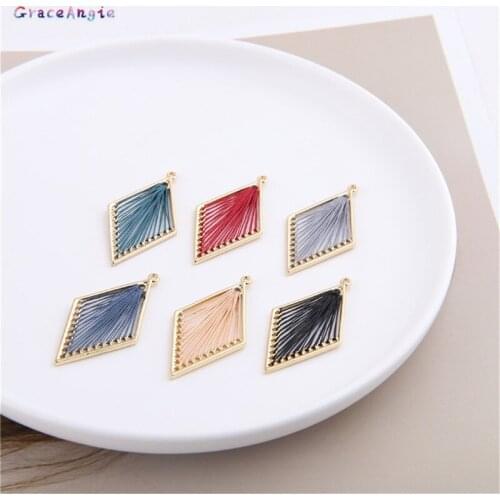 5pcs hollow leaves waterdrop rhombus earrings necklace bracelet hand-made earring pendant bracelet vIntage necklace charms DIY